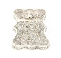 Lot 141 - A 19th Century Chinese silver filigree card case