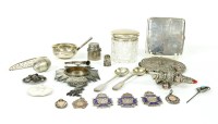 Lot 116 - A collection of silver and white metal items