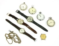 Lot 106 - A collection of wristwatches and pocket watches