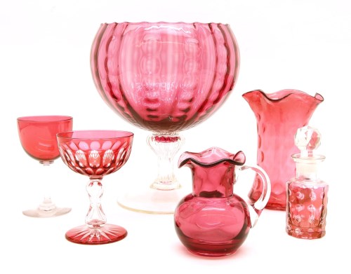 Lot 229 - A collection of Cranberry glassware