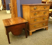 Lot 418 - A 19th century mahogany bachelor's chest of four graduated drawers