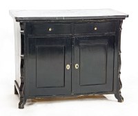 Lot 449 - A late 19th century ebonised commode