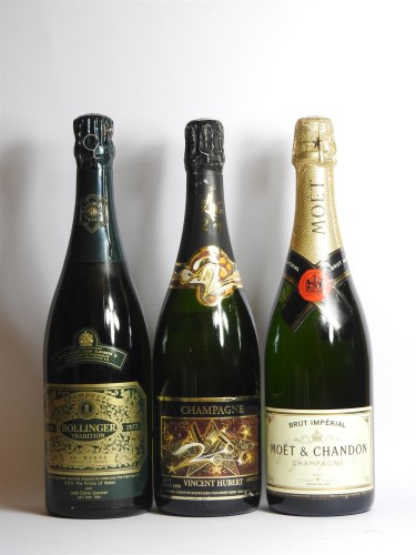 Lot 59 - Assorted Champagne to include one bottle each: Bollinger