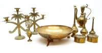 Lot 266 - A collection of 19th century and later brass and copper items