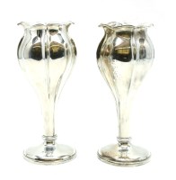 Lot 145 - A pair of Edwardian silver vases