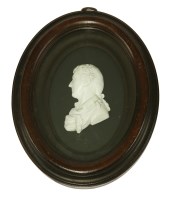Lot 77 - A Tassie white glass paste portrait medallion