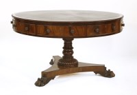 Lot 985 - A William IV mahogany drum table