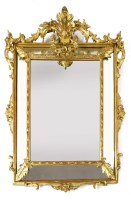 Lot 951 - A gilt gesso multiplate mirror