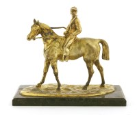 Lot 109 - A South American silver model of a jockey