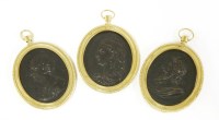 Lot 143 - Three Regency bronze portrait medallions