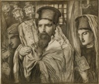 Lot 659 - Simeon Solomon (1840-1905)
CARRYING THE TORAH
Signed with initials and numbered 5645 l.r.