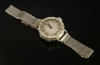 Lot 157 - An 18ct white gold diamond set mechanical cocktail watch