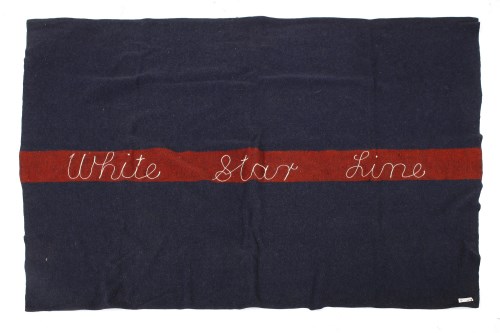 Lot 179 - A White Star Line 3rd Class deck blanket