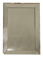 Lot 367 - A contemporary bevelled wall mirror