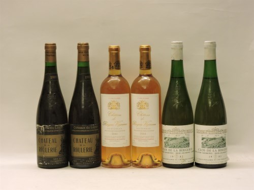 Lot 44 - Assorted Sweet Wines to include: Château de la Roulerie