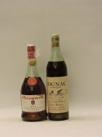 Lot 150 - Assorted Cognac to include: Biscuit Dubouche Three Star Fine Cognac (by apt. Late George VI)