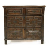 Lot 567 - A late 17th century oak chest