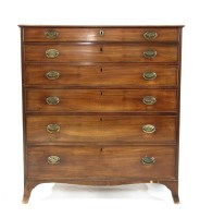 Lot 608 - A George III mahogany chest