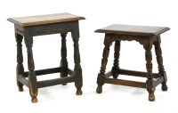 Lot 598 - Two antique joint stools