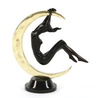 Lot 412 - An Art Deco style lady in the moon