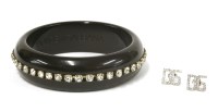 Lot 162A - A Dolce and Gabbana black resin bangle