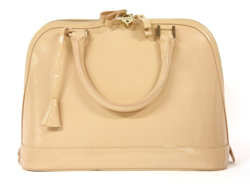 Lot 475 - An Aspinal of London 'Hepburn' patent nude handbag