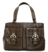 Lot 474 - A Coach brown calf leather handbag