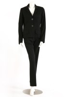 Lot 542A - A ladies Mulberry black wool trouser suit