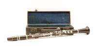 Lot 203 - A rosewood clarinet by E A Chappell & E Albert