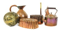 Lot 352 - A collection of copper and brass items