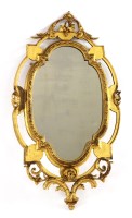 Lot 341 - A Victorian oval wall mirror