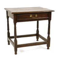 Lot 372 - An 18th century oak side table