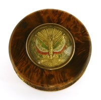 Lot 5 - A rare stained mulberry and tortoiseshell snuff box