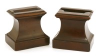 Lot 321 - A pair of mahogany and lead-weighted dish stands