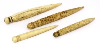 Lot 173 - A group of four small marine ivory fids