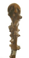 Lot 118 - A good briar root wood walking stick