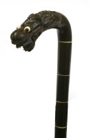 Lot 120 - A South East Asian horn walking stick
