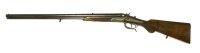 Lot 300 - An unusual Swiss triple barrel combination underlever hammer shotgun