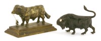 Lot 322 - Two bronze bulls