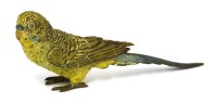 Lot 296 - An Austrian cold painted bronze budgerigar