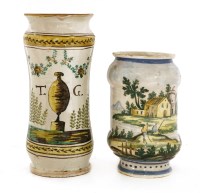 Lot 529 - An Italian pottery drug jar