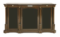 Lot 563 - An ebonised and inlaid credenza
