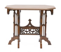 Lot 819 - A French Gothic walnut centre table