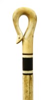 Lot 198 - A marine ivory and whalebone walking stick