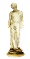 Lot 138 - A carved marble figure of a standing man
