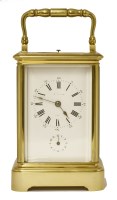 Lot 795 - An enormous French brass carriage clock