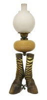 Lot 822 - A zebra hoof oil lamp