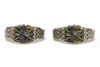 Lot 53 - Two gentleman's stainless steel Citizen Eco Drive Chronograph Titanium quartz bracelet watches