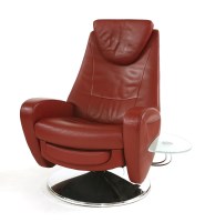 Lot 592 - A De Sede DS 220 red leather armchair