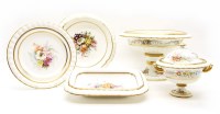 Lot 323 - An early 19th century porcelain part dinner service